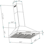 Empava - 30-inch 380 CFM Wall Mount Range Hood - EMPV-30RH03 - IMG10