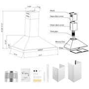 Empava - 30-inch 400 CFM Wall Mount Range Hood - EMPV-30RH05 - IMG9