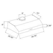 Empava - 30-inch Kitchen 400 CFM Ultra Slim Ducted Under Cabinet Range Hood - EMPV-30RH08 - IMG5