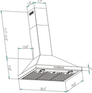 Empava - 36-inch 380 CFM Ducted Wall Mount Range Hood - EMPV-36RH04 - IMG11