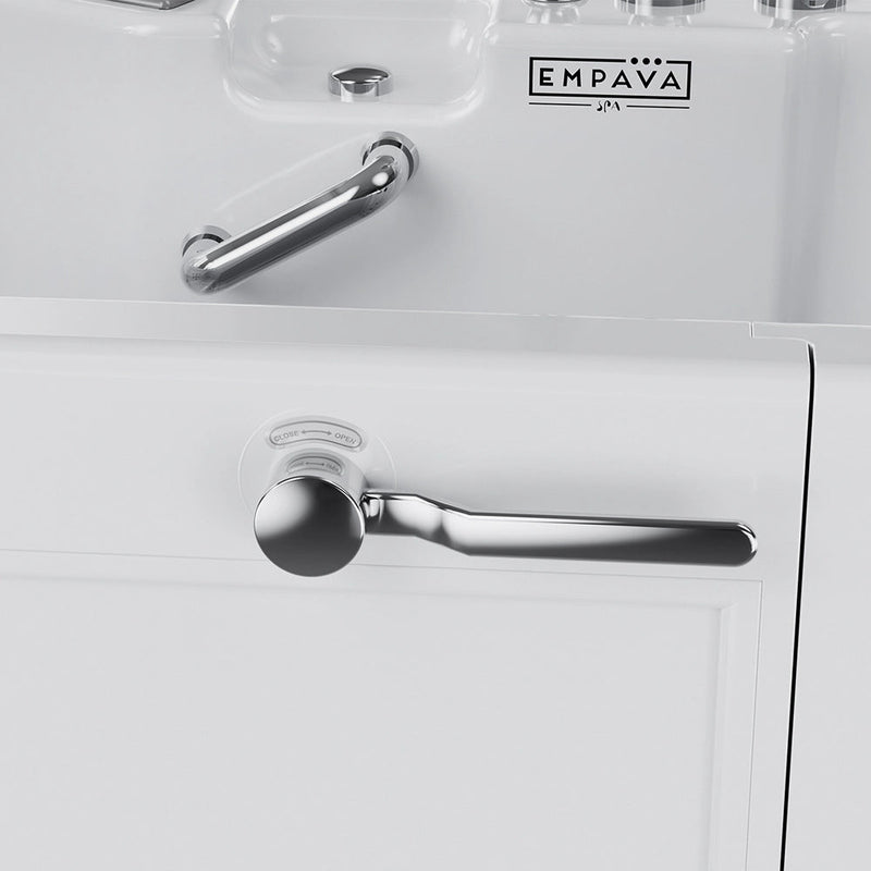 Empava - 54" Alcove Inline Heater Whirlpool Walk-in Tub 2.0 Upgraded with Right Drain - EMPV-54WIT08 - IMG8