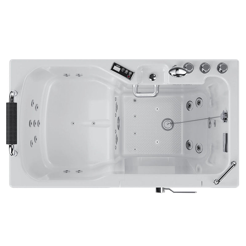 Empava 54" Freestanding Walk-in Whirlpool Bathtub with Right Drain EMPV-54WIT08