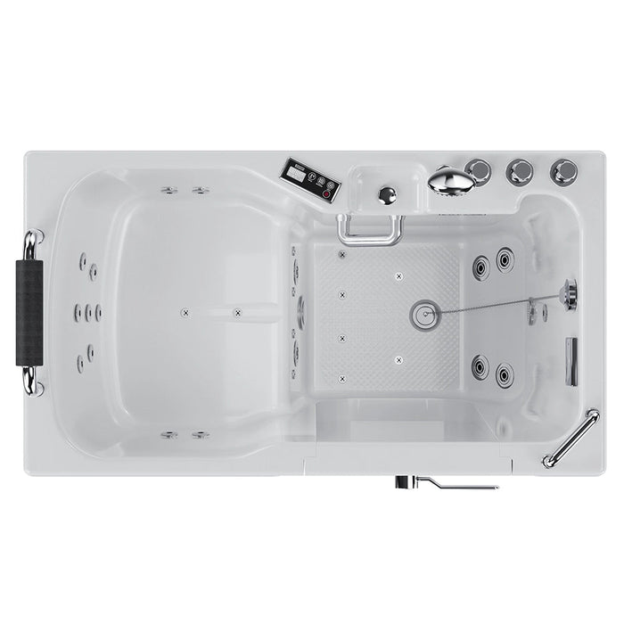 Empava 54" Freestanding Walk-in Whirlpool Bathtub with Right Drain EMPV-54WIT08