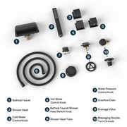 Empava - Bathtub Faucet Fixtures For EMPV-59JT408LED Whirlpool Tub (Bronze) - ACC-408ORB - IMG6