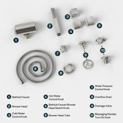 Empava - Bathtub Faucet Fixtures For EMPV-59JT408LED Whirlpool Tub (Bronze) - ACC-408ORB - IMG18