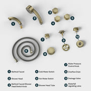 Empava - Bathtub Faucet Fixtures For EMPV-67JT351LED Whirlpool Waterfall Tub (Bronze) - ACC-351ORB - IMG24