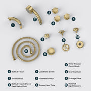 Empava - Bathtub Faucet Fixtures For EMPV-67JT351LED Whirlpool Waterfall Tub (Bronze) - ACC-351ORB - IMG12