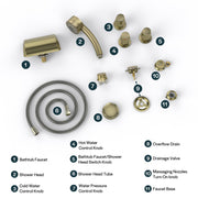 Empava - Bathtub Faucet Fixtures For EMPV-71JT667B 2-Person Whirlpool Tub (Bronze) - ACC-667ORB - IMG24