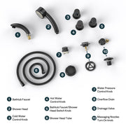 Empava - Bathtub Faucet Fixtures For EMPV-72JT367LED 2-Person Whirlpool Tub (Bronze) - ACC-367ORB - IMG6