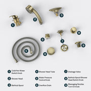 Empava - Bathtub Faucet Fixtures For EMPV-59JT319LED Corner Tub (Bronze) - ACC-319ORB - IMG24