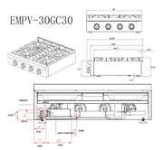 Empava - 30-inch Pro-style Slide-in Gas Cooktop - EMPV-30GC30 - IMG7