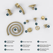 Empava - Bathtub Faucet Fixtures For EMPV-59JT319LED Corner Tub (Bronze) - ACC-319ORB - IMG12