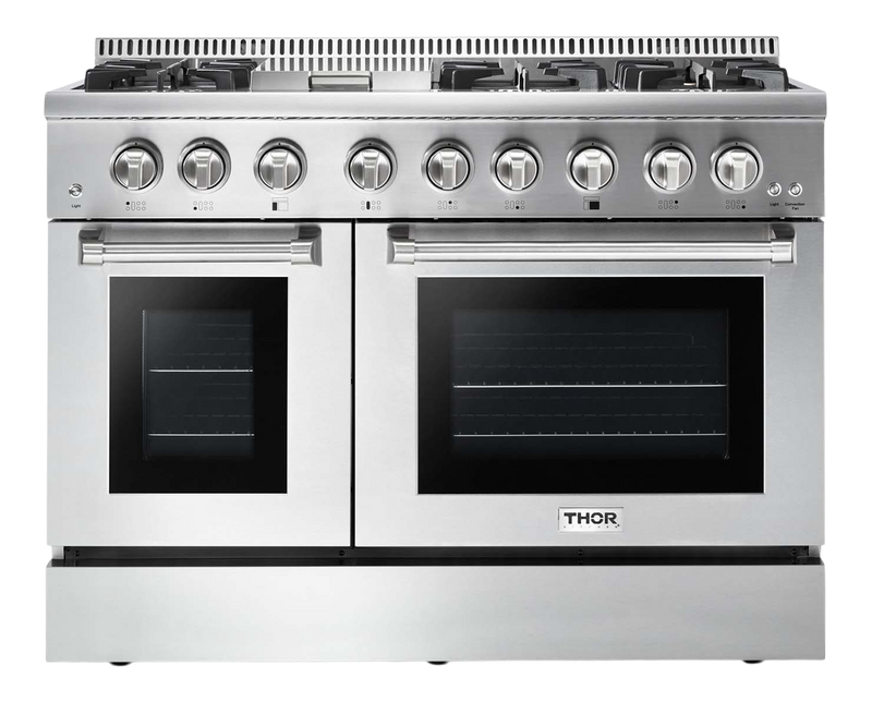 THOR Kitchen - 48 Inch Dual Fuel Range in Stainless SteelProfessional - HRD4803U
