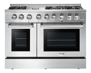 THOR Kitchen - 48-inch Professional Dual Fuel Liquid Propane Range in Stainless Steel - HRD4803ULP - IMG1