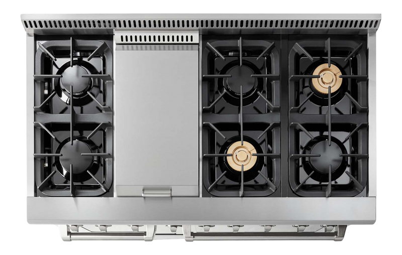 THOR Kitchen - 48 Inch Dual Fuel Range in Stainless SteelProfessional - HRD4803U - IMG4