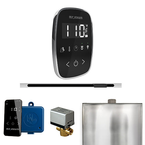 Mr. Steam - ButlerFlex Linear Control Pkg BUTLERFLEX LINEAR PKG (Polished Chrome / Black) - BFLBKPC - IMG1