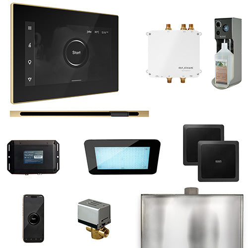 Mr. Steam - Bliss Linear Control Pkg BLISS LINEAR PKG (Satin Brass / Black) - BLS1-BKLSB - IMG11