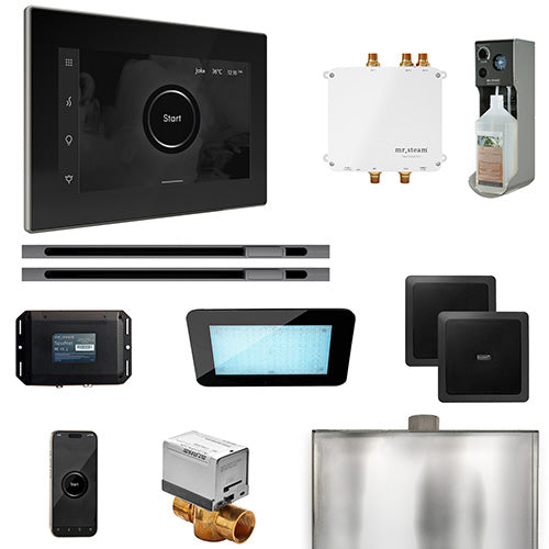 Mr. Steam - Bliss Max Linear Control Pkg BLISS MAX LINEAR PKG (Brilliant Black / Black) - BLS1-BKXLBL - IMG3