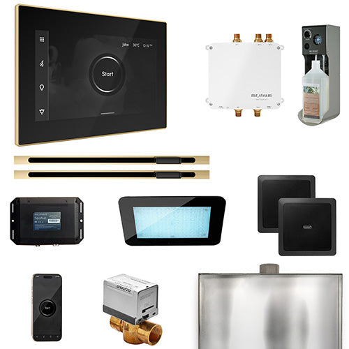 Mr. Steam - Bliss Max Linear Control Pkg BLISS MAX LINEAR PKG (Polished Brass / Black) - BLS1-BKXLPB - IMG8
