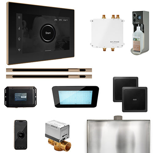 Mr. Steam - Bliss Max Linear Control Pkg BLISS MAX LINEAR PKG (Polished Gold / Black) - BLS1-BKXLPG - IMG9