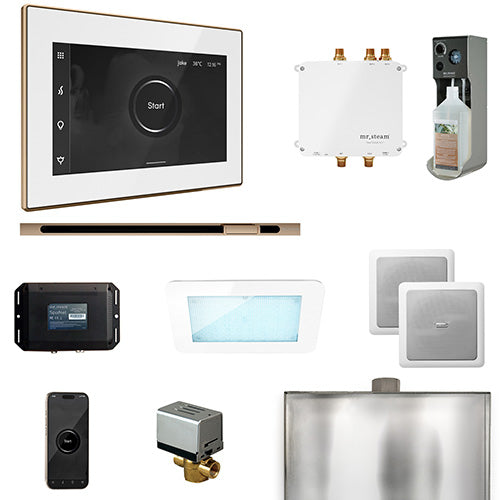 Mr. Steam - Bliss Linear Control Pkg BLISS LINEAR PKG (Polished Gold / White) - BLS1-WHLPG - IMG22
