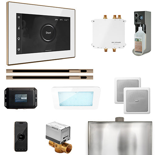 Mr. Steam - Bliss Max Linear Control Pkg BLISS MAX LINEAR PKG (Polished Gold / White) - BLS1-WHXLPG - IMG22