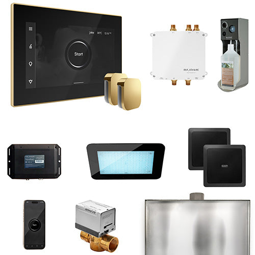 Mr. Steam - Bliss Max Control Pkg BLISS MAX PKG (Polished Brass / Black) - BLS1-BKXPB - IMG8