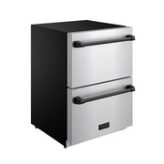 THOR Kitchen - Gordon Ramsay Series 24" Undercounter Built-In or Freestanding Drawer Refrigerator Stainless Steel/Black - RF24U-BLK - IMG3