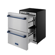 THOR Kitchen - Gordon Ramsay Series 24" Undercounter Built-In or Freestanding Drawer Refrigerator Stainless Steel/Blue - RF24U-BLU - IMG4