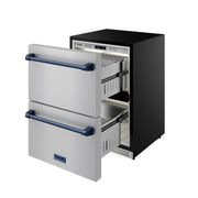 THOR Kitchen - Gordon Ramsay Series 24" Undercounter Built-In or Freestanding Drawer Refrigerator Stainless Steel/Blue - RF24U-BLU - IMG5