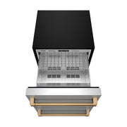 THOR Kitchen - Gordon Ramsay Series 24″ Undercounter Built-In / Freestanding Drawer Freezer Stainless Steel/Bronze - RZ24U-BRZ - IMG2