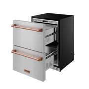 THOR Kitchen - Gordon Ramsay Series 24" Undercounter Built-In or Freestanding Drawer Refrigerator Stainless Steel/Rose Gold - RF24U-RSG - IMG4