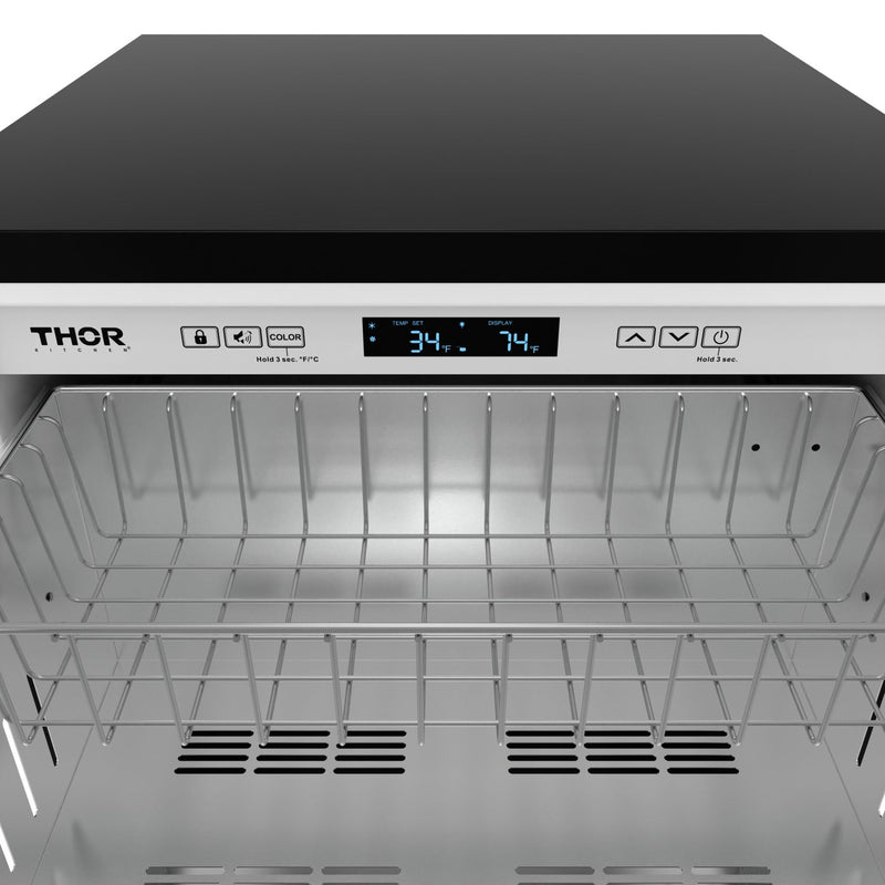 THOR Kitchen - Gordon Ramsay Series 24" Undercounter Built-In or Freestanding Drawer Refrigerator Stainless Steel - RF24U - IMG5