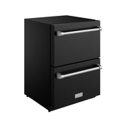 THOR Kitchen - Gordon Ramsay Series 24" Undercounter Built-In or Freestanding Drawer Refrigerator Black/Stainless Steel - RF24UB-SS - IMG3