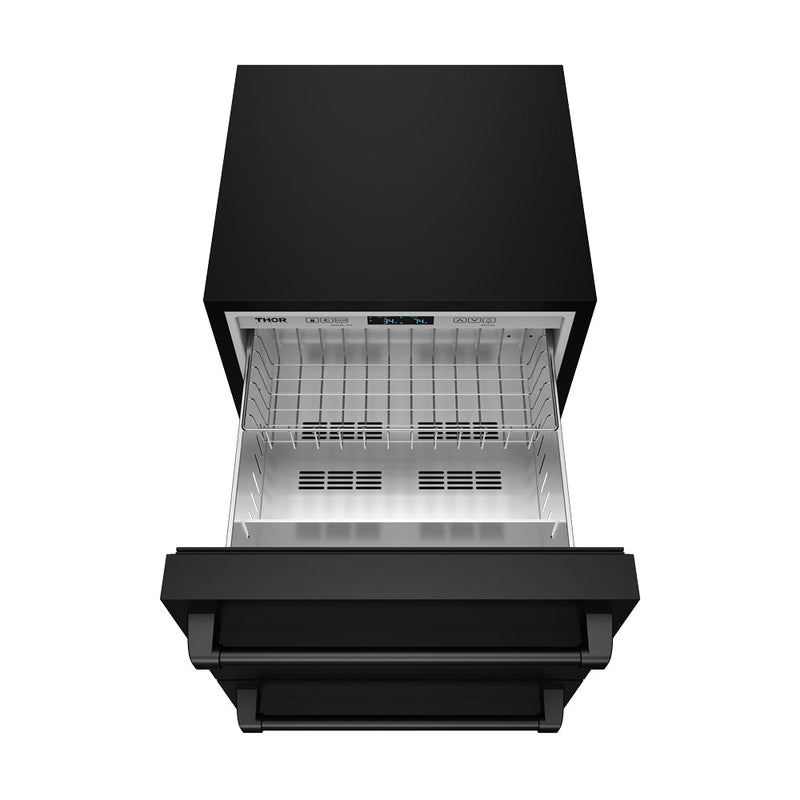 THOR Kitchen - Gordon Ramsay Series 24" Undercounter Built-In or Freestanding Drawer Refrigerator Black - RF24UB - IMG8