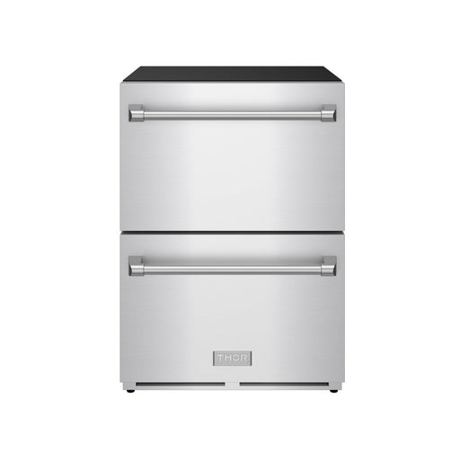 THOR Kitchen - Gordon Ramsay Series 24" Undercounter Built-In or Freestanding Drawer Refrigerator Stainless Steel - RF24U - IMG1