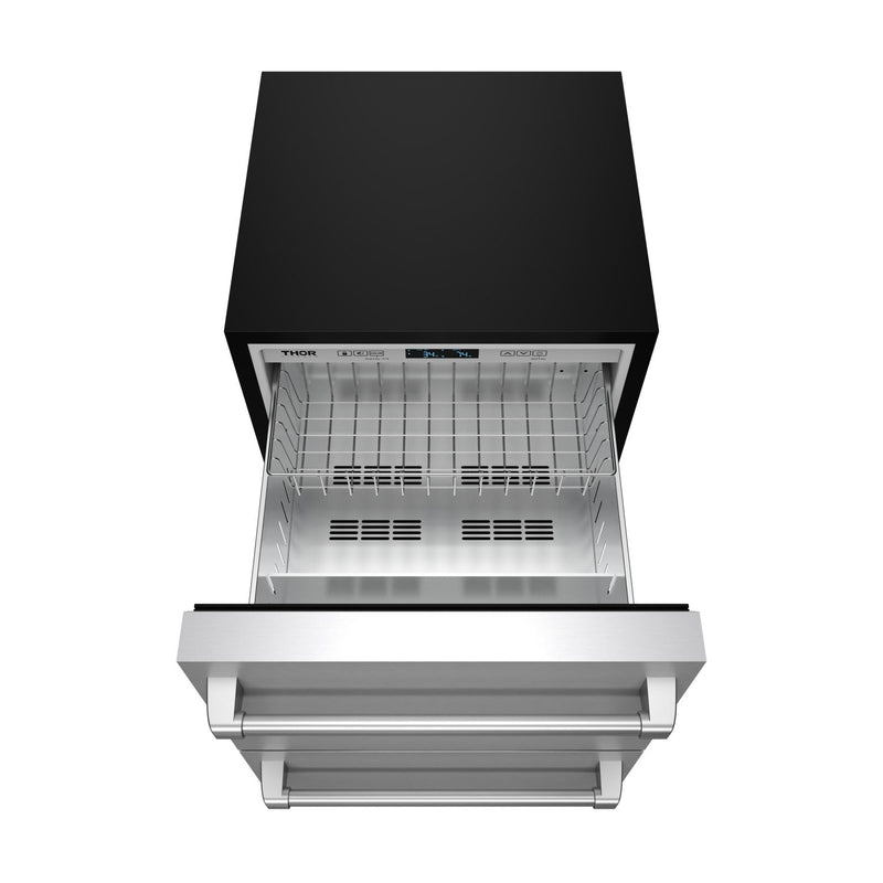 THOR Kitchen - Gordon Ramsay Series 24" Undercounter Built-In or Freestanding Drawer Refrigerator Stainless Steel - RF24U - IMG2