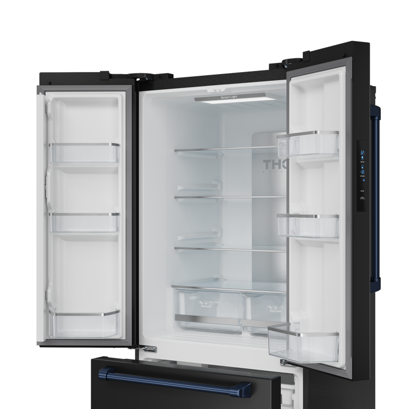 THOR Kitchen - 30-inch Gordon Ramsay Series 17.5 cu ft French Door Counter Depth Refrigerator with Ice Maker in Black/Navy Blue - RF3017FFD00-BLU - IMG4
