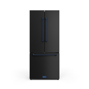 THOR Kitchen - 30-inch Gordon Ramsay Series 17.5 cu ft French Door Counter Depth Refrigerator with Ice Maker in Black/Navy Blue - RF3017FFD00-BLU - IMG1