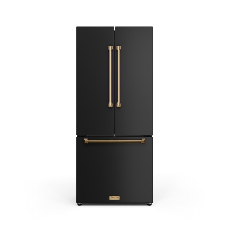 THOR Kitchen - 30-inch Gordon Ramsay Series 17.5 cu ft French Door Counter Depth Refrigerator with Ice Maker in Black/Bronze - RF3017FFD00-BRZ - IMG1