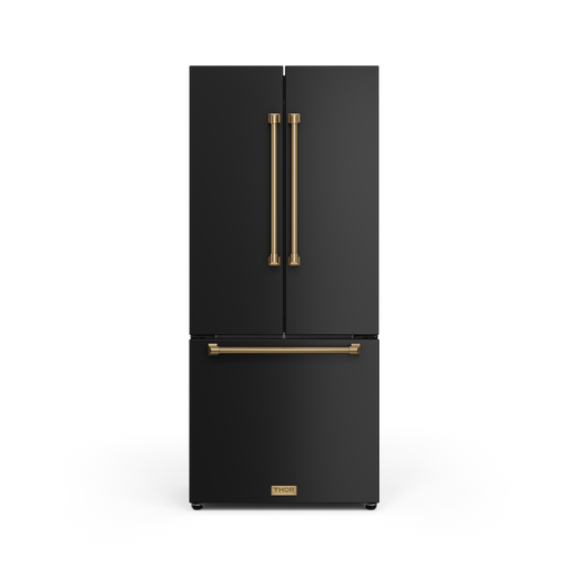 THOR Kitchen - 30-inch Gordon Ramsay Series 17.5 cu ft French Door Counter Depth Refrigerator with Ice Maker in Black/Bronze - RF3017FFD00-BRZ - IMG1