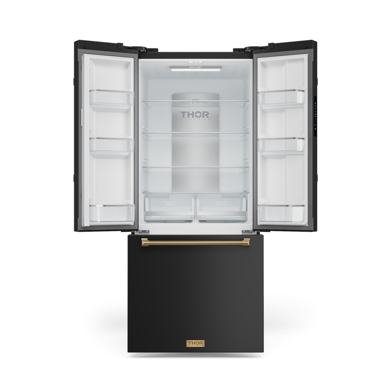 THOR Kitchen - 30-inch Gordon Ramsay Series 17.5 cu ft French Door Counter Depth Refrigerator with Ice Maker in Black/Bronze - RF3017FFD00-BRZ - IMG2