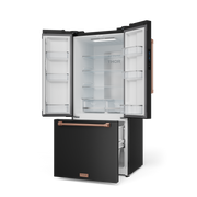 THOR Kitchen - 30-inch Gordon Ramsay Series 17.5 cu ft French Door Counter Depth Refrigerator with Ice Maker in Black/Rose Gold - RF3017FFD00-RSG - IMG3