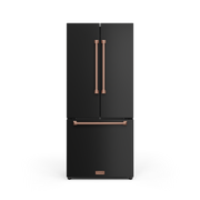 THOR Kitchen - 30-inch Gordon Ramsay Series 17.5 cu ft French Door Counter Depth Refrigerator with Ice Maker in Black/Rose Gold - RF3017FFD00-RSG - IMG1