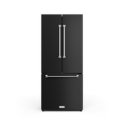 THOR Kitchen - 30-inch Gordon Ramsay Series 17.5 cu ft French Door Counter Depth Refrigerator with Ice Maker in Black/Stainless Steel - RF3017FFD00-SS - IMG1