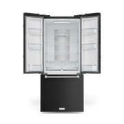 THOR Kitchen - 30-inch Gordon Ramsay Series 17.5 cu ft French Door Counter Depth Refrigerator with Ice Maker in Black/Stainless Steel - RF3017FFD00-SS - IMG2