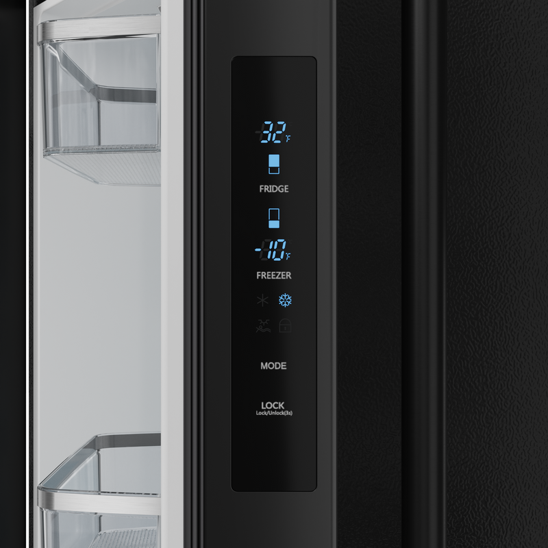 THOR Kitchen - 30-inch Gordon Ramsay Series 17.5 cu ft French Door Counter Depth Refrigerator with Ice Maker in Black - RF3017FFD00 - IMG6