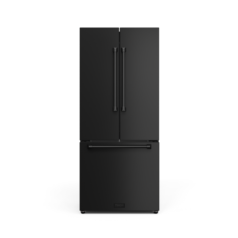 THOR Kitchen - 30-inch Gordon Ramsay Series 17.5 cu ft French Door Counter Depth Refrigerator with Ice Maker in Black - RF3017FFD00 - IMG1