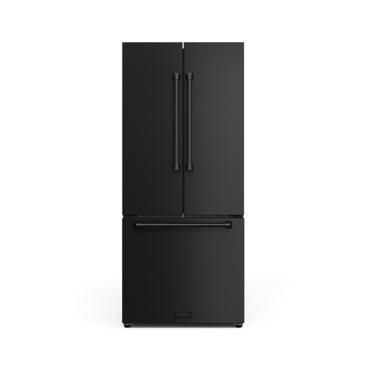 THOR Kitchen - 30-inch Gordon Ramsay Series 17.5 cu ft French Door Counter Depth Refrigerator with Ice Maker in Black - RF3017FFD00 - IMG1