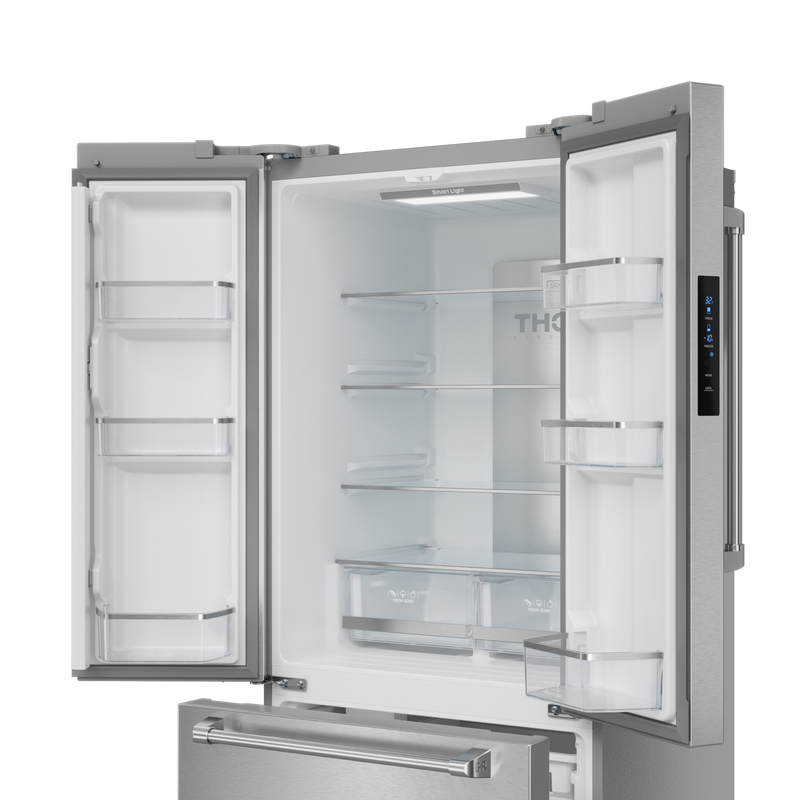 THOR Kitchen - 30-inch Gordon Ramsay Series 17.5 cu ft French Door Counter Depth Refrigerator with Ice Maker in Stainless Steel - RF3017FFD99 - IMG4